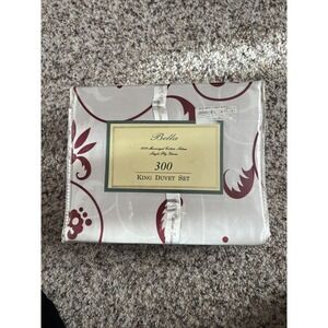 Bella New King Duvet Set 100% Cotton Sateen 300 Made In India